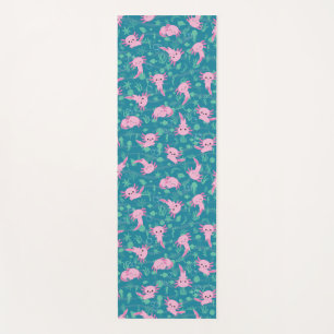 Kawaii Axolotl in Ocean Yoga Mat