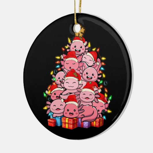 Kawaii Axolotl Kerstboom Axolotl Pyjama Pet X Keramisch Ornament (Links)