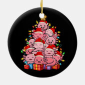 Kawaii Axolotl Kerstboom Axolotl Pyjama Pet X Keramisch Ornament (Achterkant)