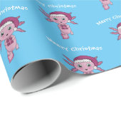 Kawaii Axolotl Kerstmis Cadeaupapier (Rol Hoek)