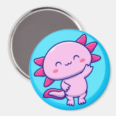 Kawaii Axolotl Magneet (Voorkant / Achterkant)