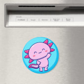 Kawaii Axolotl Magnet (Insitu (Vaatwasser))