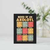 Kawaii Axolotl Mood Amphibian Joke Briefkaart (Staand voorkant)