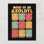 Kawaii Axolotl Mood Amphibian Joke Briefkaart (Voorkant)