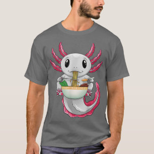 Kawaii Axolotl Otaku Japans Anime Ramen Noodles T-shirt
