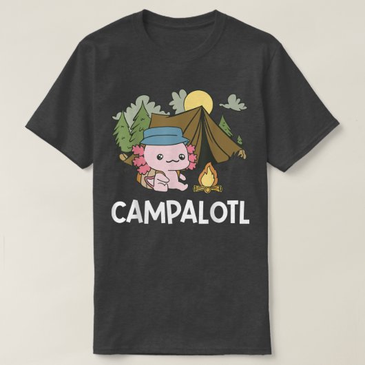 Kawaii Axolotl Pun Funny Camping Camper Campalotl  T-shirt (Design voorkant)