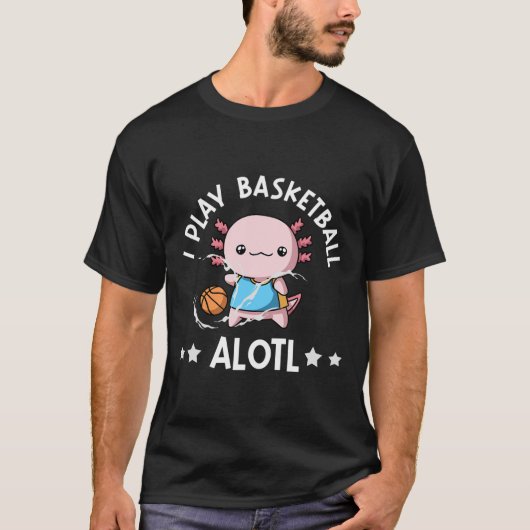 Kawaii Axolotl Pun Funny I Play Sketll Alotl  T-shirt (Voorkant)