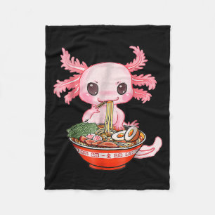 Kawaii Axolotl Ramen Food Japanese Funny Graphic A Fleece Deken