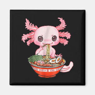 Kawaii Axolotl Ramen Food Japanese Funny Graphic A Magneet