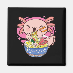 Kawaii Axolotl Ramen Japanese Anime Noodle Kindere Magneet