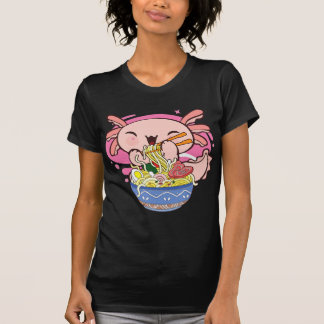 Kawaii Axolotl Ramen Japanese Anime Noodle Kindere T-shirt