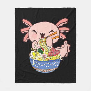 Kawaii Axolotl Ramen Noodles Japans Anime Kinder T Fleece Deken