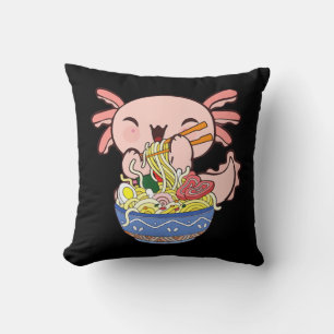 Kawaii Axolotl Ramen Noodles Japans Anime Kinder T Kussen