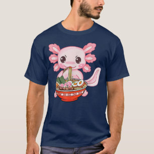 Kawaii Axolotl Ramen Noodles Japans Anime Otaku T-shirt