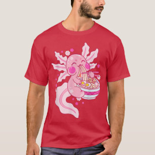 Kawaii Axolotl Ramen Noodles Japans Anime Otaku T-shirt