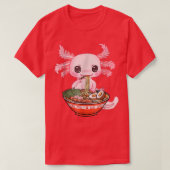 Kawaii Axolotl Ramen Noodles Japans Anime Otaku T-shirt (Design voorkant)