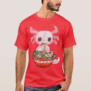 Kawaii Axolotl Ramen Noodles Japans Anime Otaku T-shirt
