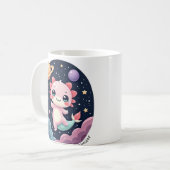 Kawaii Axolotl Ruimte Galaxy Kosmisch Sterrenstof Koffiemok (Voorkant links)