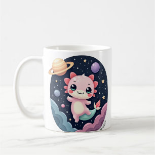 Kawaii Axolotl Ruimte Galaxy Kosmisch Sterrenstof  Koffiemok