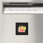 Kawaii Axolotl Strawberry Milk Shake Japanse Anim Magneet (Insitu (Vaatwasser))