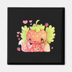 Kawaii Axolotl Strawberry Milk Shake Japanse Anim Magneet