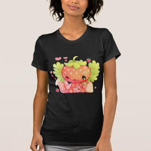 Kawaii Axolotl Strawberry Milk Shake Japanse Anim T-shirt