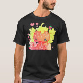 Kawaii Axolotl Strawberry Milk Shake Japanse Anim T-shirt (Voorkant)