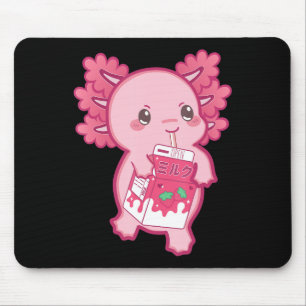 Kawaii Axolotl Strawberry Milk Teen Girl Kinder Ja Muismat