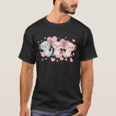 Kawaii Axolotl Trio with Hearts T-shirt (Voorkant)