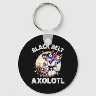Kawaii Axolotl Zwarte Band Karate Kickboksen Marti Sleutelhanger