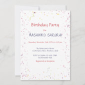 Kawaii Aziatisch meisje 1e Verjaardagstaart kandel Kaart (Achterkant)