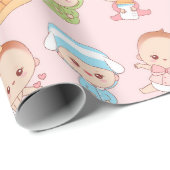 Kawaii Babies Cadeaupapier (Rol Hoek)