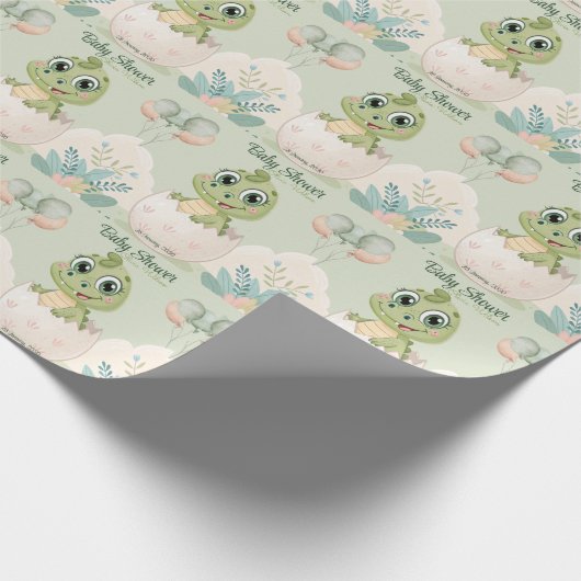 Kawaii Baby Alligator Broedeieren Waterverf Cadeaupapier (Hoek)