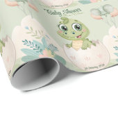 Kawaii Baby Alligator Broedeieren Waterverf Cadeaupapier (Rol Hoek)