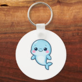 Kawaii Baby Blauwe Dolfijn Sleutelhanger (Achterkant)