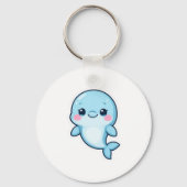 Kawaii Baby Blauwe Dolfijn Sleutelhanger (Achterkant)