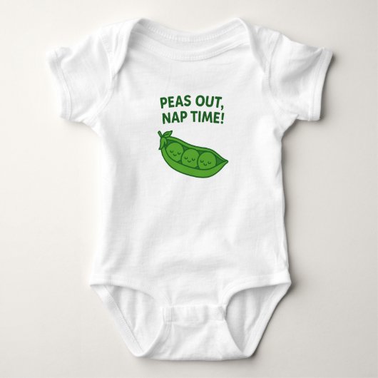 Kawaii Baby Bodysuie– Peas Out Nap Time Outfit Romper (Voorkant)