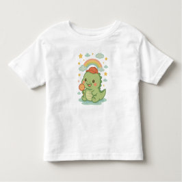 Kawaii Baby Dino with Candy Popsicle 🍭🦖☁️☀️ Kinder Shirts