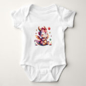 Kawaii Baby Dragon Fantasy Art Romper (Voorkant)