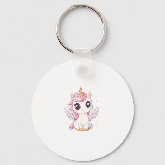 Kawaii Baby Eenhoorn (1) Sleutelhanger (Voorkant)