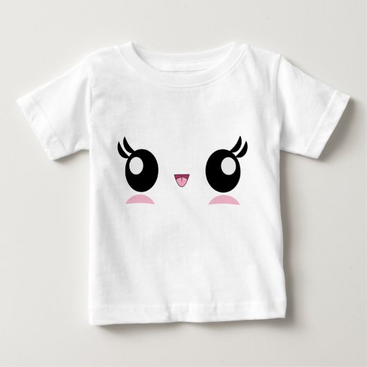 Kawaii Baby Face baby-T-shirt (Voorkant)