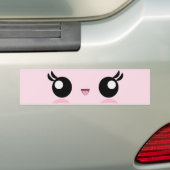 Kawaii Baby Face bumper sticker (Op auto)