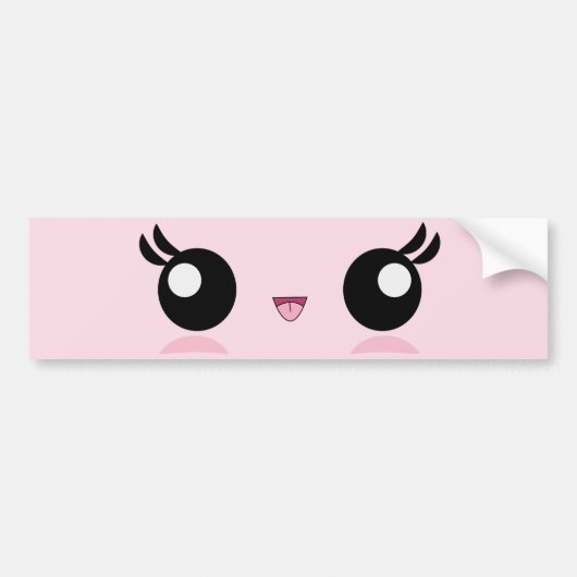 Kawaii Baby Face bumper sticker (Voorkant)