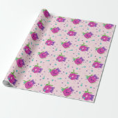 Kawaii Baby Meisjes Octopus Cadeaupapier (Uitgerold)