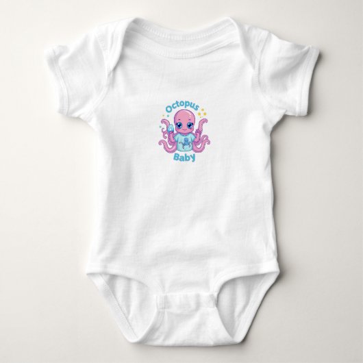 Kawaii Baby Octopus – Grappig Zeedier Design | Romper (Voorkant)