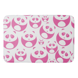 Kawaii Baby Roze en White Panda Pattern Badmat
