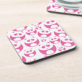 Kawaii Baby Roze en White Panda Pattern Bier Onderzetter (Linkerzijde)