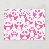 Kawaii Baby Roze en White Panda Pattern Briefkaart (Voorkant)
