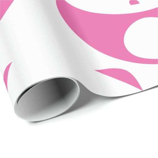 Kawaii Baby Roze en White Panda Pattern Cadeaupapier (Rol Hoek)