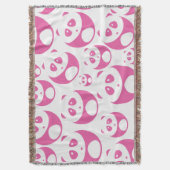 Kawaii Baby Roze en White Panda Pattern Deken (Voorkant Verticaal)